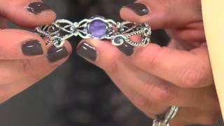 Carolyn Pollack Scroll Design Charoite Sterling Enhancer with Stacey Stauffer