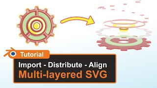 Blender Tutorial: Import, Distribute and Align Multi-layered SVG (Paid Addon used)