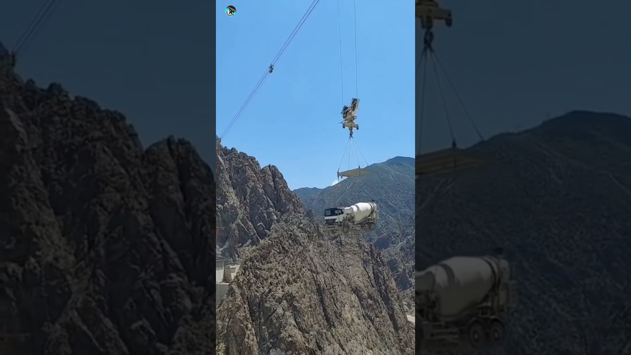 "Underground Engineering Feat: Watch a Truck Lifted and Lowered by Crane Beneath the Earth"