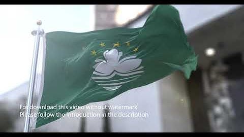 Macau flag with 3d effect blowing in the wind 3D Flag V2 long