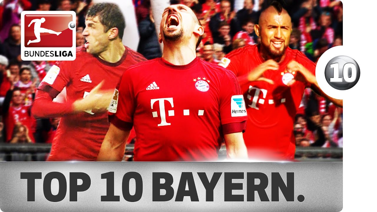 Top 10 Goals Fc Bayern Munchen 15 16 Youtube