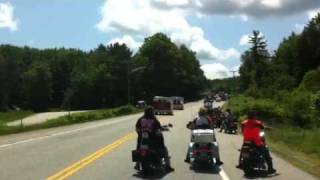 Meredith NH FD responding to m/c crash 6/18/11 Bike Week