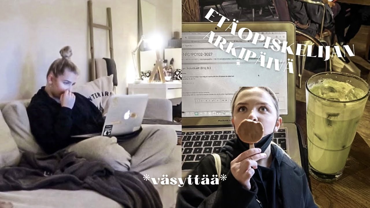 PÄIVÄ ETÄOPISKELIJAN ARJESSA | VLOGI *hommat ei vaan lopu*