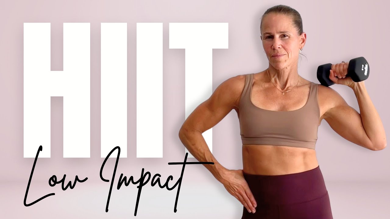 45 MIN FULL BODY LOW IMPACT CARDIO HIIT | with Dumbbells - YouTube