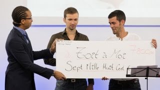 Toit À Moi, Association Caritative Reçoit Un Chèque Du Marketeur Français Et Dolivier Roland