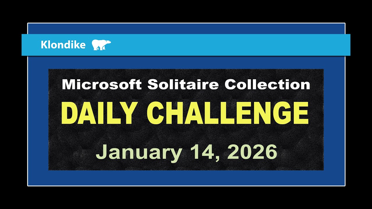 Microsoft Solitaire Collection | Daily Challenge January 14, 2026 | Klondike Medium