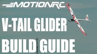 MOTIONRC 2.2M V-Tail Glider PNF Review & Build Guide By Rich Baker in HD