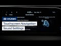 Touchscreen navigation sound settings  hyundai