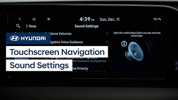 Touchscreen Navigation Sound Settings | Hyundai
