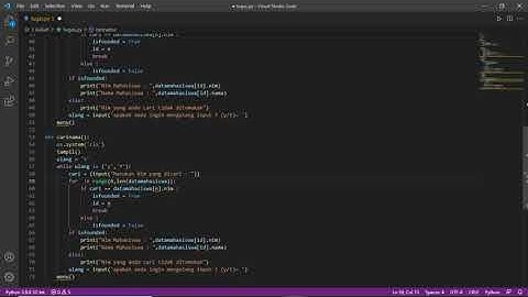 Mencari Data Mahasiswa menggunakan Algoritma linier search||STRUKTUR DATA ||TI-UNISBANK-2021