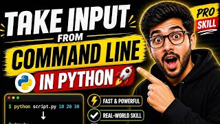 #58 Take Input from Command Line in Python! 🚀
