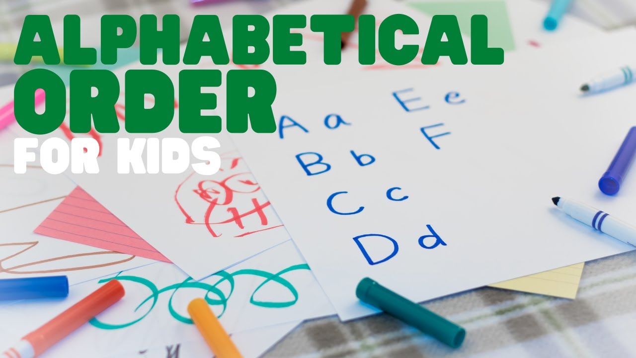 Alphabetical Order Abc Order Learn How To Place Words In