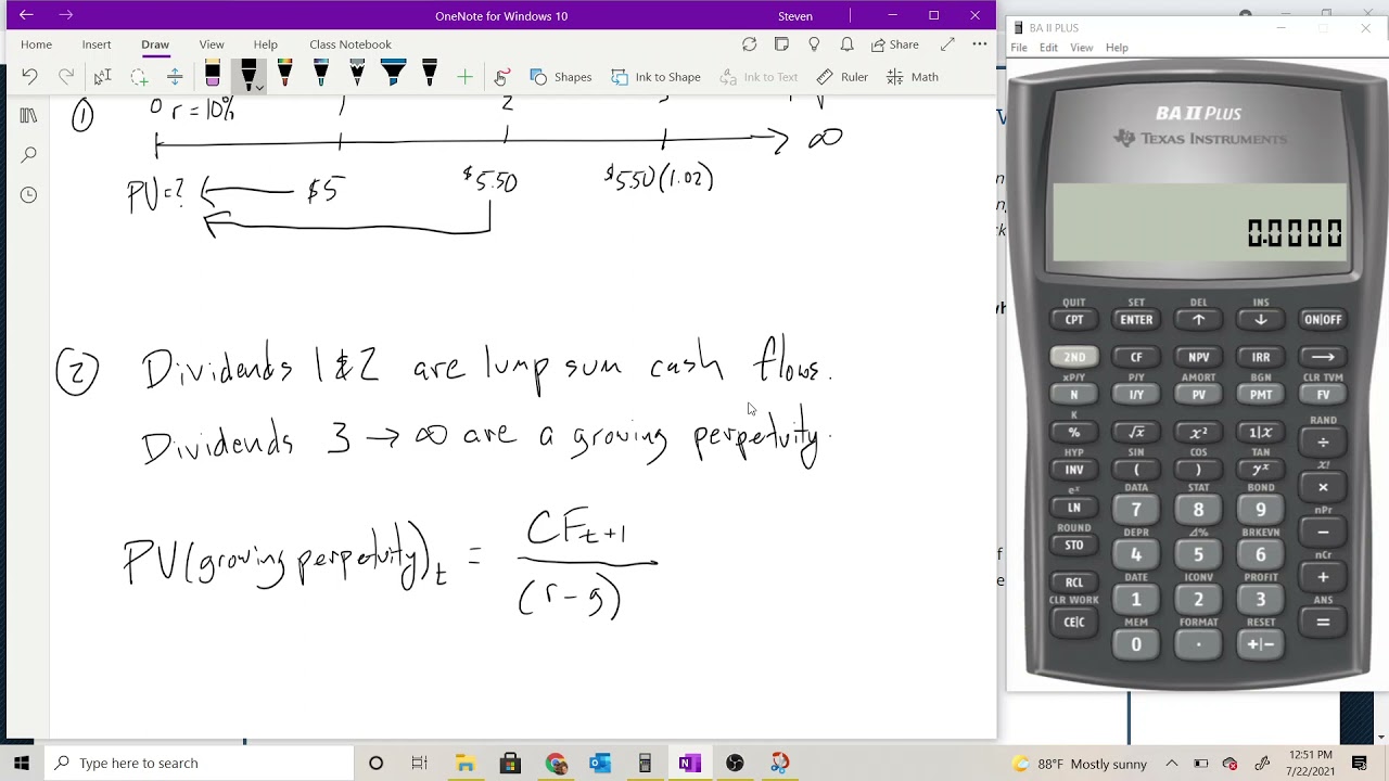 Example 8 3 3 Find The Intrinsic Value Of A Stock With Variable