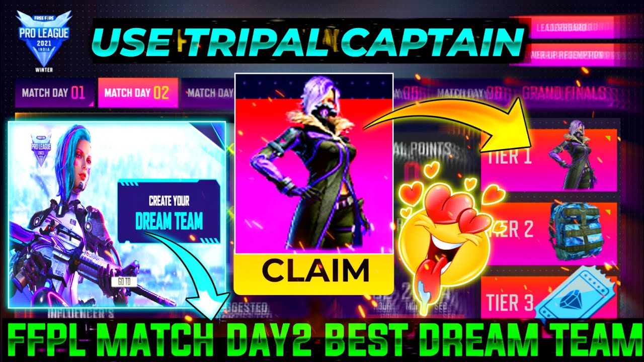 FREE FIRE PRO LEAGUE MATCH DAY2 TEAM || FFPL MATCH DAY2 DREAM TEAM