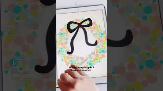 Easy Dot Wreath in Procreate