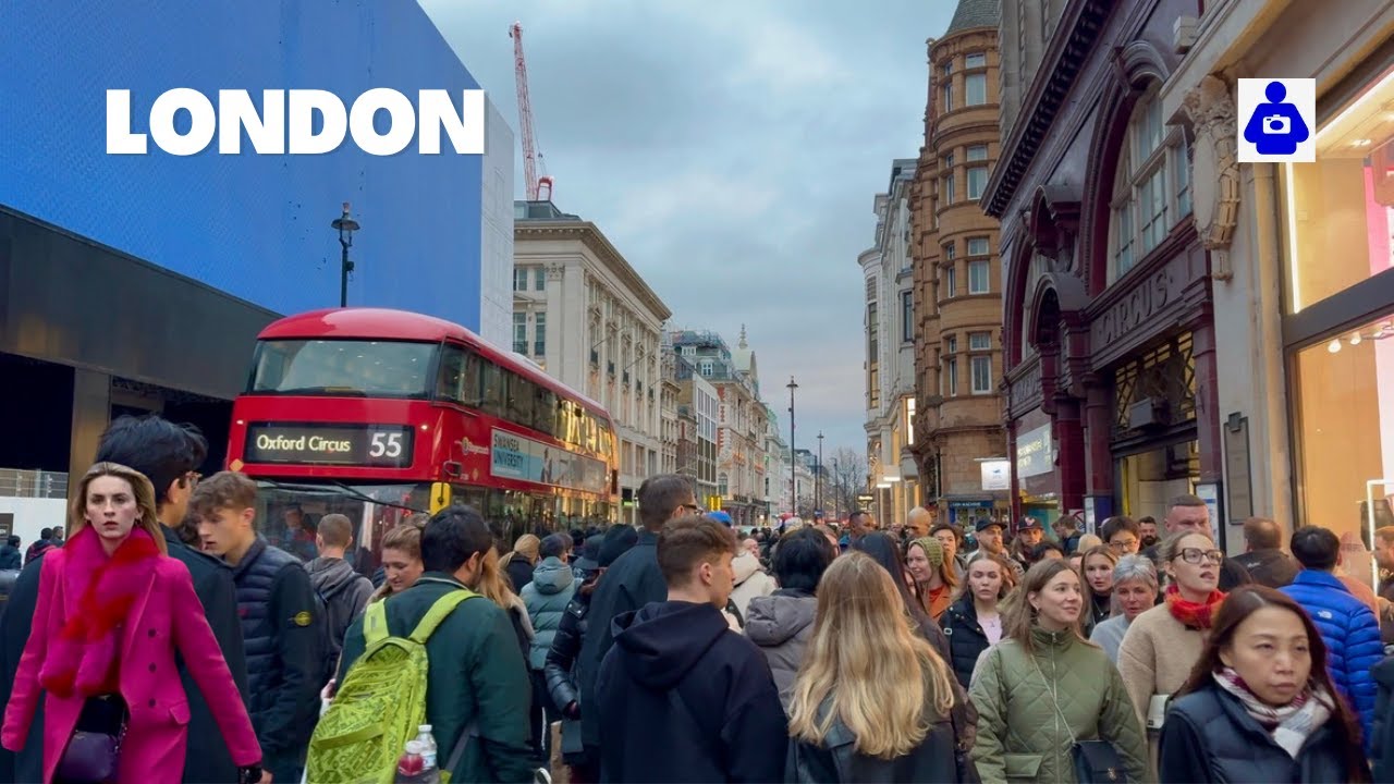 London Walk 🇬🇧 OXFORD STREET, Marble Arch to Tottenham Court Road | Central London Walking Tour. HDR