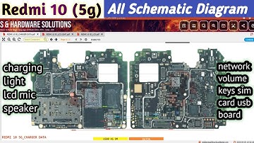 Mi Redmi 10(5g) all Schematic Diagram Charging lcd light mic speaker network volume keys sim card