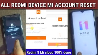 Redmi 8 Mi account (cloud) reset password Redmi 8,note8, Mi6a, all redmi mobile mi account bypass