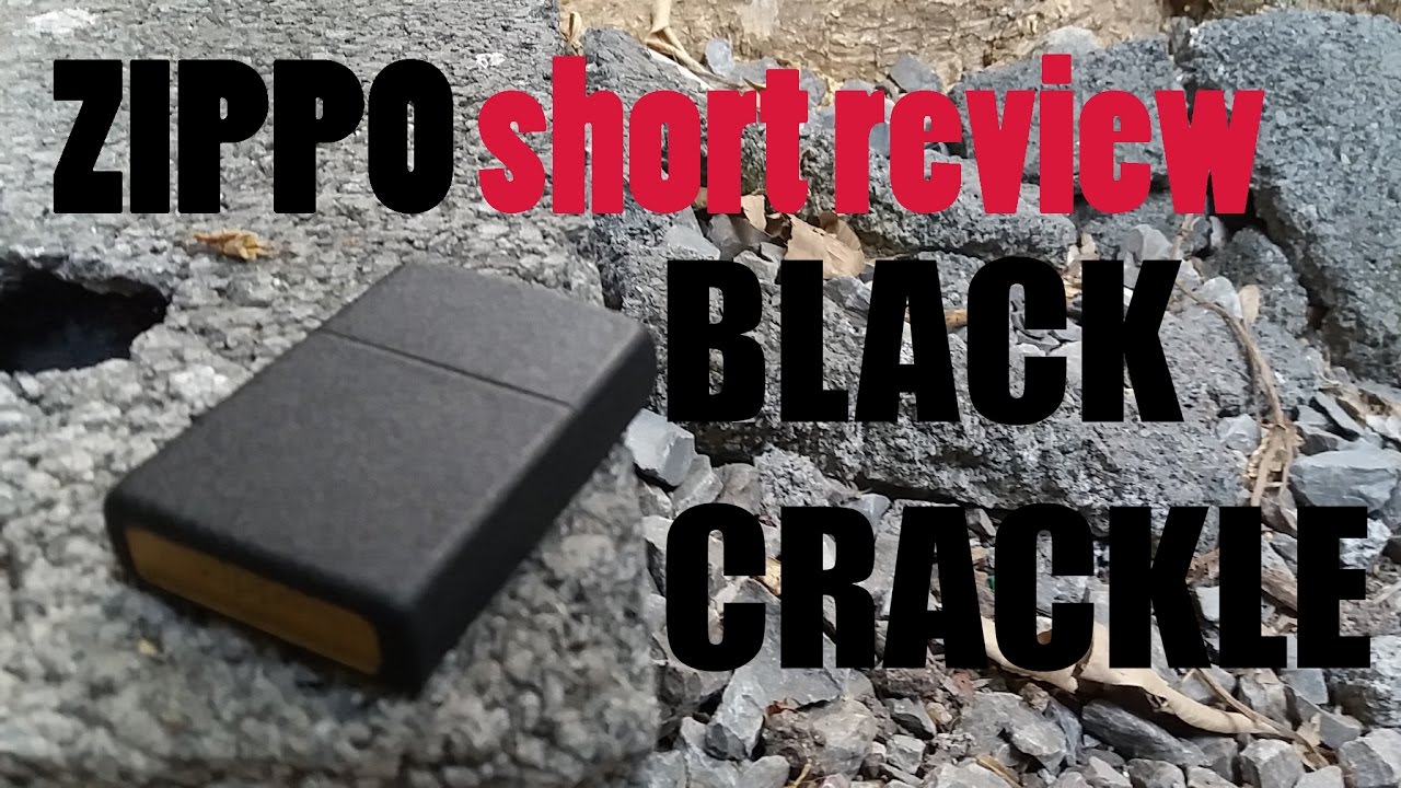 ZIPPO REVIEW REG BLACK CRACKLE (236) short review YouTube