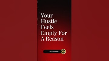 Why Hustling Still Feels Empty — Watch Full Reel @RealizeOne.official