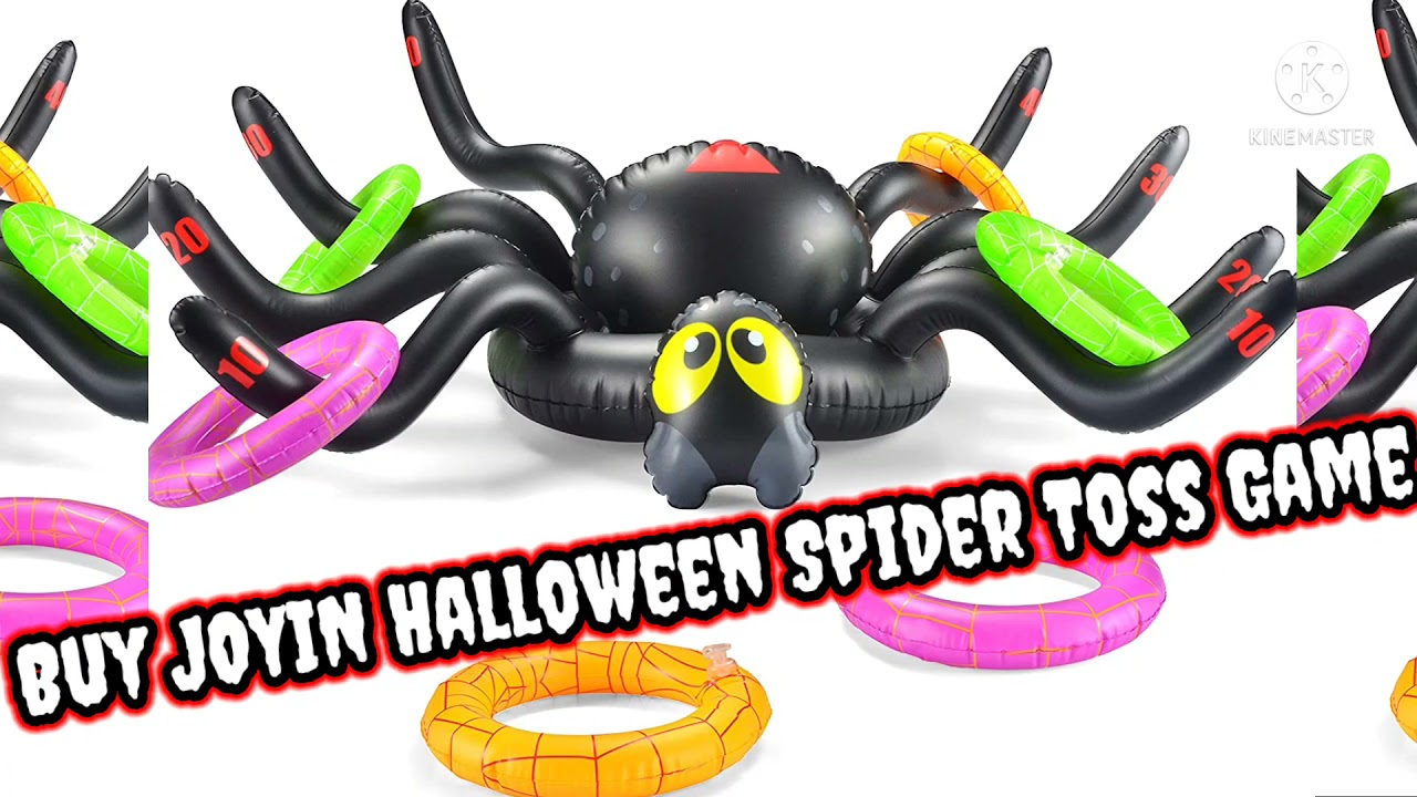 JOYIN Halloween Spider Toss Game,Huge Inflatable 37 Inch Spider Ring Toss Game Perfect for Halloween Party Favor JOYIN Halloween Spider Toss Game,Huge Inflatable 37 Inch Spider Ring Toss Game Perfect for Halloween Party Favor