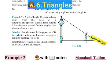 10th class math| Chapter 6| Triangles| Example 7| With notes| CBSE|NCERT|