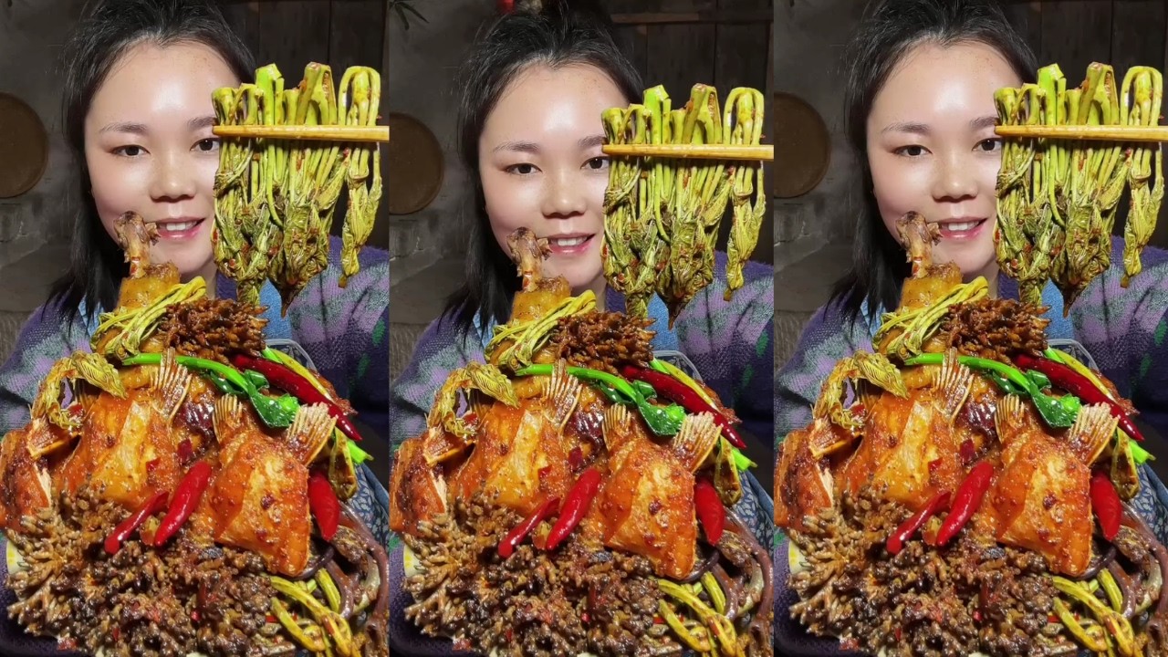 Let’s Eat Satisfying Crispy Shark Fin Fish with Spicy Sauce | Rural Food Eating Show