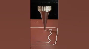 Clay Printing the first layer, 0.8mm diameter nozzle