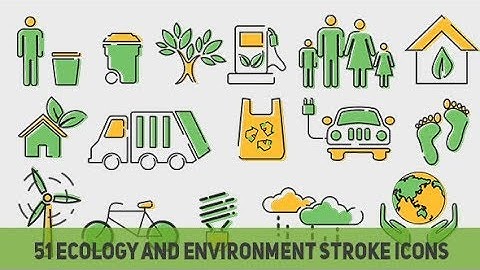 Ecology and Environment Stroke Icons- After Effects Template