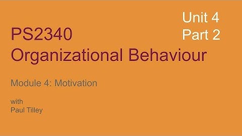 PS2340 - Unit 4 Motivation Part 2