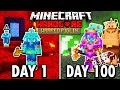 I Survived 100 Days as a WARPED PIGLIN in Hardcore Minecraft... Here’s What Happened