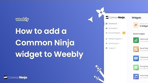 How to add a Common Ninja Widget to Weebly