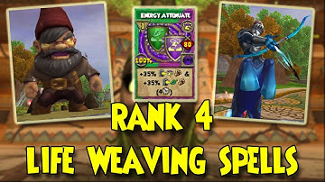 Wizard101: *NEW* LIFE Magic Weaving RANK 4 Spells *TEASER*