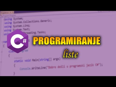 Programiranje C# - Liste - tutorijal 20
