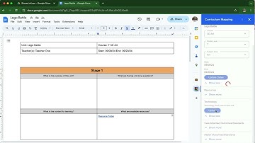Curriculum Mapping with Google Workspace Demo