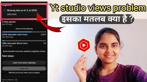 Showing data as of 3 July 2025 learn more yt studio // Why chould this take a week to update