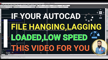 How to Solve AutoCAD Hanging |Speed Up|| Cursor Hanging Problem Solution