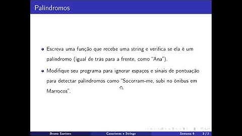 Identificação de palavras e textos palíndromos em Linguagem C