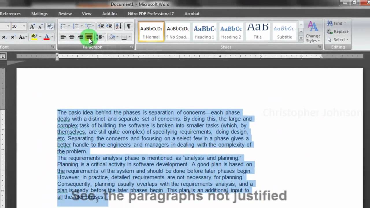 Can't Justify Text/Paragraph in MS Word - YouTube