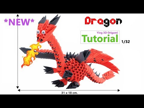 3D Modular Origami Dragon NEW Tutorial 4K - Origami Modulare 3D Drago Tutorial NUOVO 4K