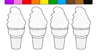 Learn Colors for Kids with this Soft Ice Cream Popsicle Coloring Page 2 screenshot 4