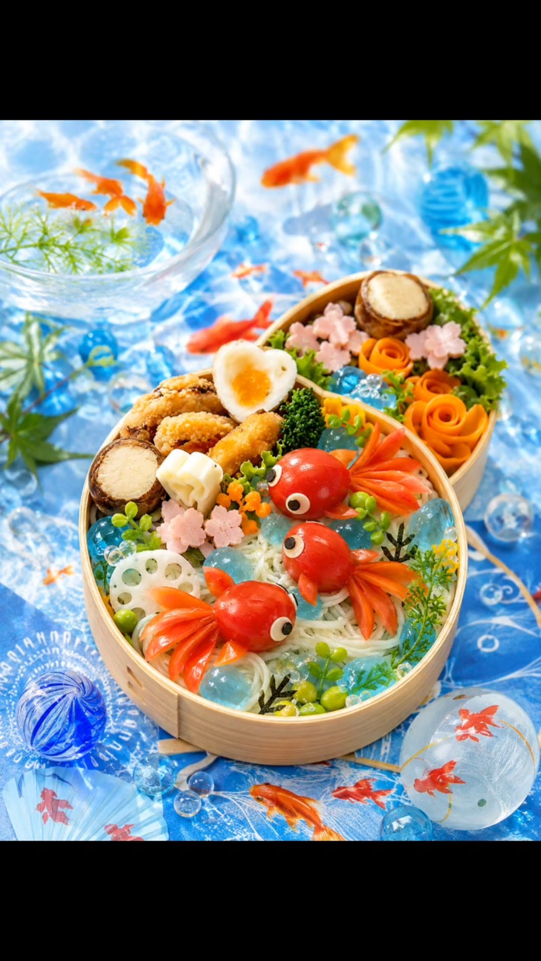 キャラ弁 #金魚 #お弁当 #トマト #カエル 大島 愛子 #泳げない