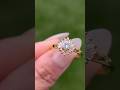 vintage style round and Baguette diamond engagement promise anntring