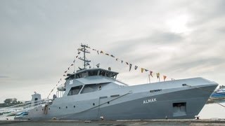 PIRIOU Shipyard & DCI launch the Almak Maritime Training Vessel, Concarneau, France, 27/09/2013