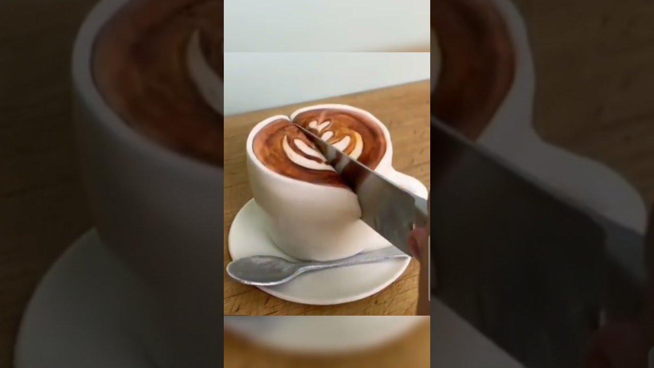 realistic cake video of coffee cup😋🤤
