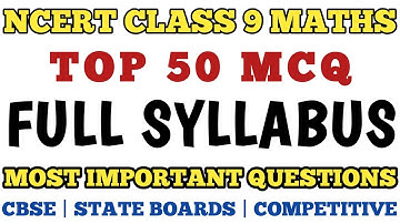 Best MCQ Class 9 Maths Sample Paper // CBSE Exam Maths MCQ #class9science @MCQ NCERT #class9maths