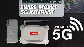 Get Unlimited 5G INTERNET Share Mobile internet to ethernet Wifi Router