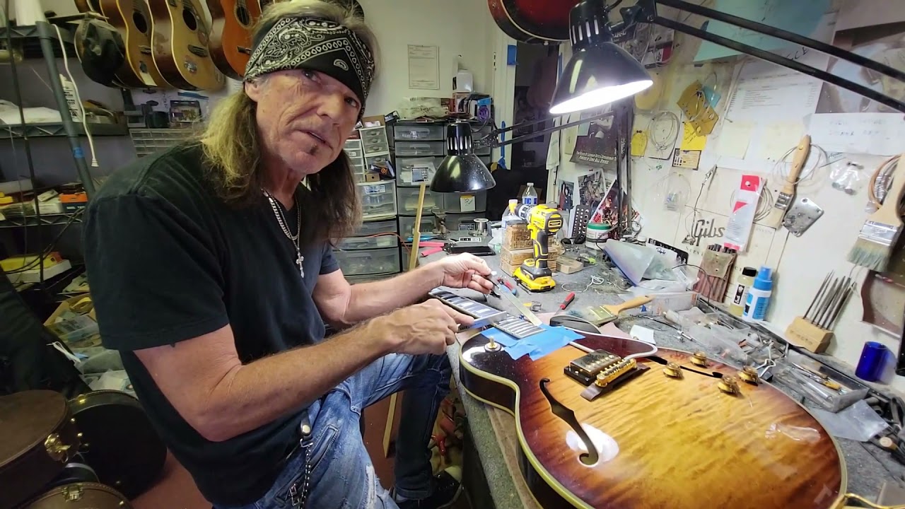 2018 Gibson ES275 Fret Level job at RM Guitars Las Vegas YouTube
