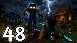 Minecraft Invincible creature Herobrine Tried to kill me | gameplay walkthrough | part 48.  screenshot 2