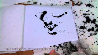 Interactive Physics-based Ink Splattering Art Creation